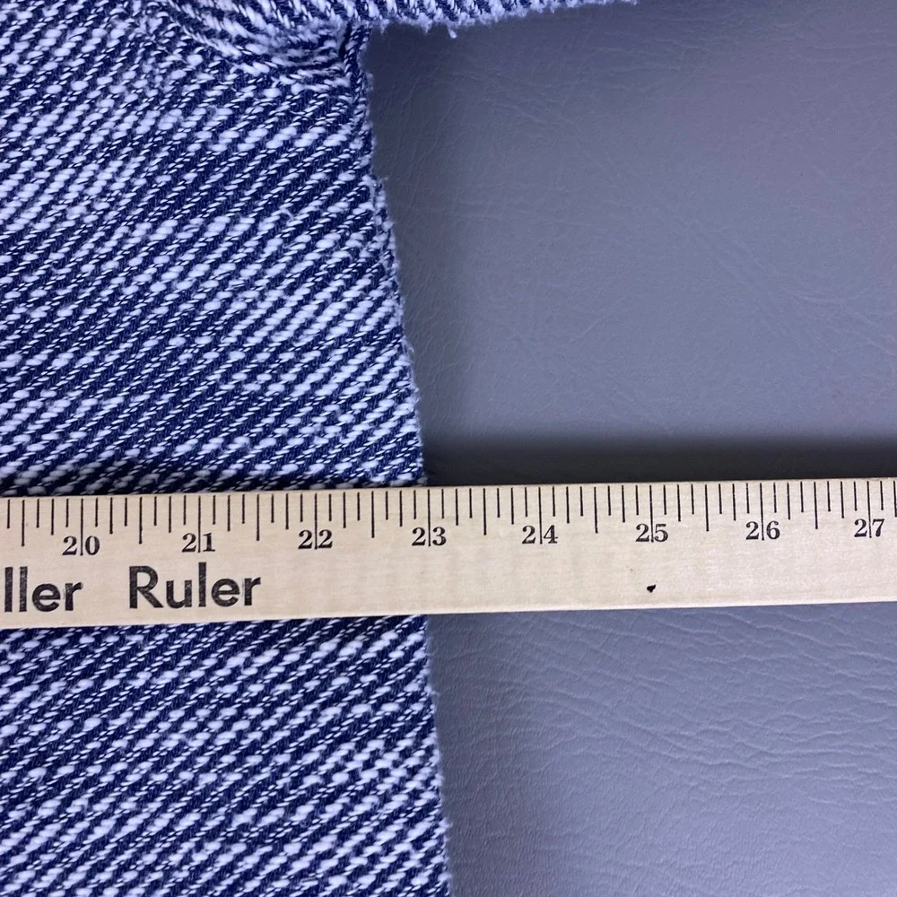 Time‎ and Tru Shacket Shirt Jacket Men's Large 12-14 Blue White Marled Cotton